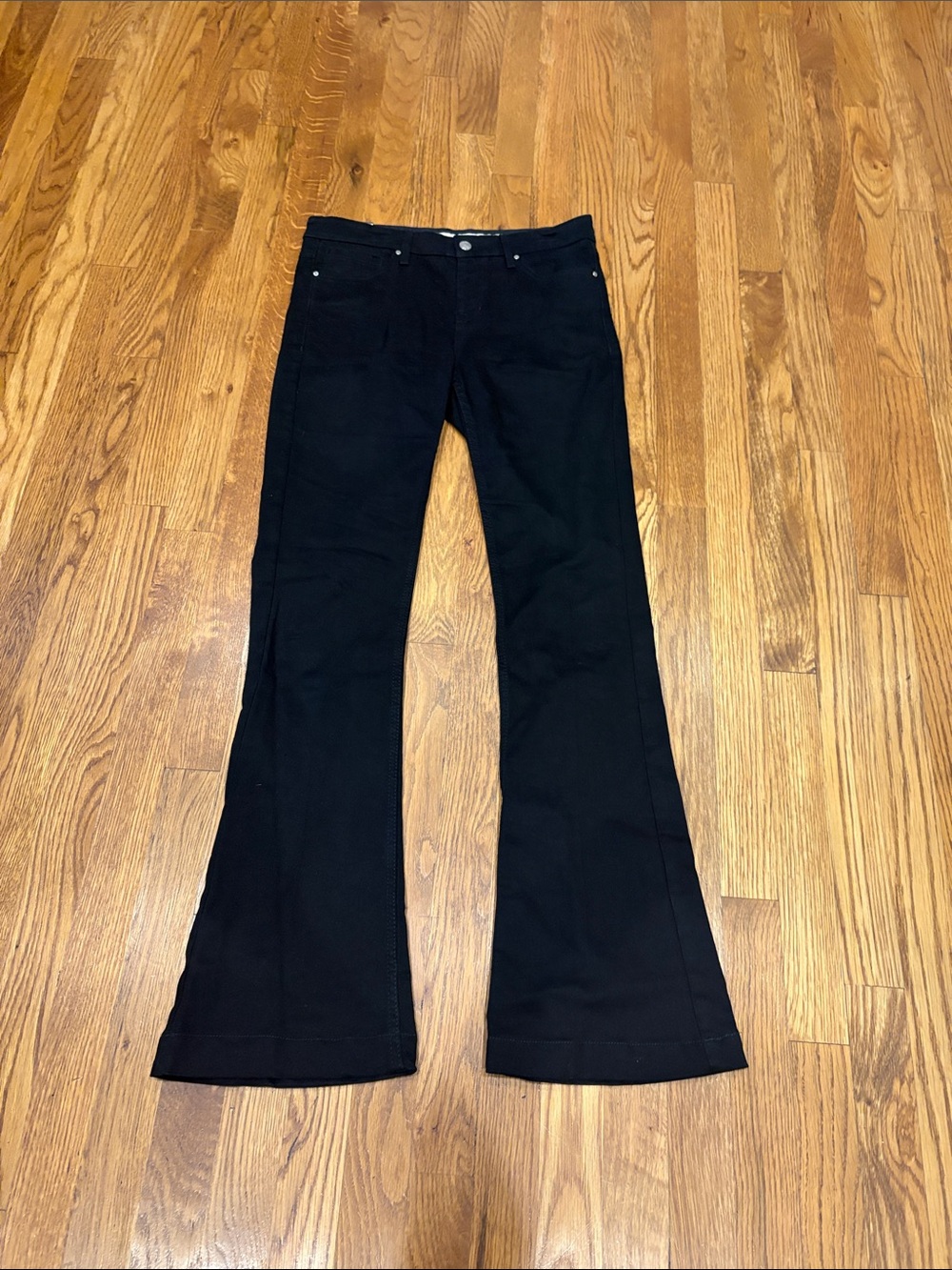 Karen Millen Black Flared Wide-Leg Jeans